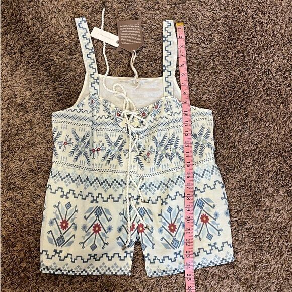 Anthropologie, forever that girl, Lace-up Peplum Tank NWT size medium - Picture 16 of 16